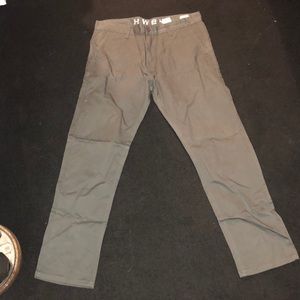 Olive/gray twill pants